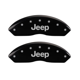 MGP Caliper Covers 42009FJEPBK Front Set of 2: Black finish, Silver JEEP