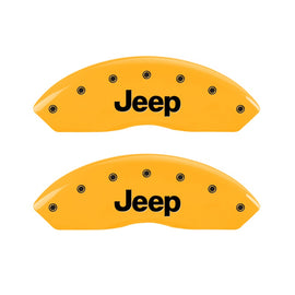 MGP Caliper Covers 42009FJEPYL Front Set of 2: Yellow finish, Black JEEP