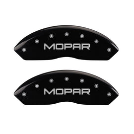 MGP Caliper Covers 42009FMOPBK Front Set of 2: Black finish, Silver MOPAR