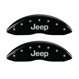 MGP Caliper Covers 42011FJEPBK Front Set of 2: Black finish, Silver JEEP