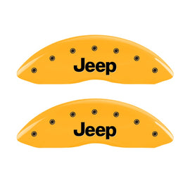 MGP Caliper Covers 42011FJEPYL Front Set of 2: Yellow finish, Black JEEP