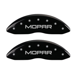 MGP Caliper Covers 42011FMOPBK Front Set of 2: Black finish, Silver MOPAR
