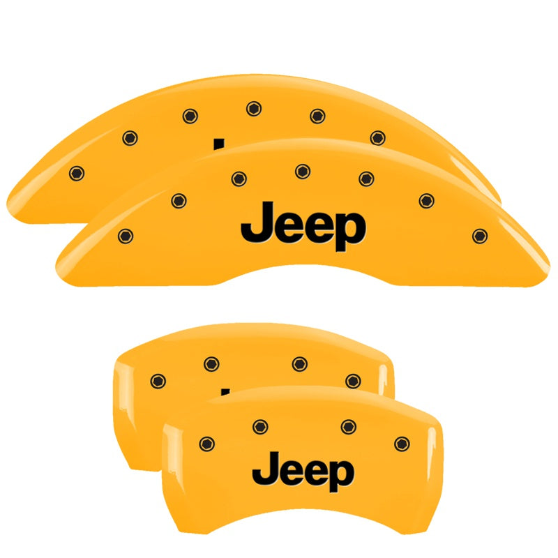 MGP Caliper Covers 42012SJEPYL Set of 4: Yellow finish, Black JEEP