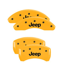 Load image into Gallery viewer, MGP Caliper Covers 42013SJEPYL Set of 4: Yellow finish, Black JEEP