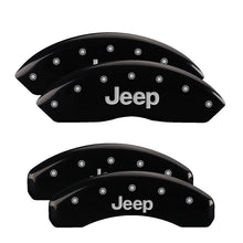 Load image into Gallery viewer, MGP Caliper Covers 42019SJEPBK Set of 4: Black finish, Silver JEEP