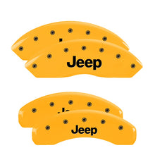 Load image into Gallery viewer, MGP Caliper Covers 42019SJEPYL Set of 4: Yellow finish, Black JEEP