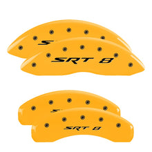 Load image into Gallery viewer, MGP Caliper Covers 42020SSR8YL Set of 4: Yellow finish, Black SRT 8