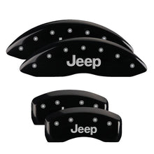 Load image into Gallery viewer, MGP Caliper Covers 42021SJEPBK Set of 4: Black finish, Silver JEEP