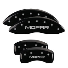 Load image into Gallery viewer, MGP Caliper Covers 42021SMOPBK Set of 4: Black finish, Silver MOPAR