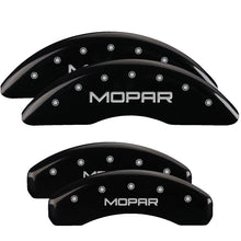 Load image into Gallery viewer, MGP Caliper Covers 42023SMOPBK Set of 4: Black finish, Silver MOPAR