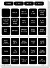 Load image into Gallery viewer, BLUE SEA 4217-BSS LABEL KIT DC H2O 120 SQUARE BLK