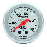 AutoMeter 4312 Traditional incandescent lighting illuminates around the perimeter of the dial