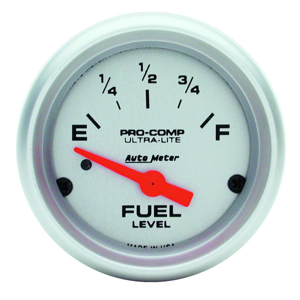 AutoMeter 4314 Traditional incandescent lighting illuminates around the perimeter of the dial