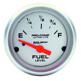 AutoMeter 4316 Traditional incandescent lighting illuminates around the perimeter of the dial