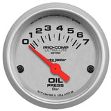 AutoMeter 4327-M Traditional incandescent lighting illuminates around the perimeter of the dial
