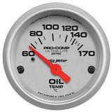 AutoMeter 4348-M Traditional incandescent lighting illuminates around the perimeter of the dial