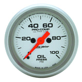AutoMeter 4353 GAUGE, OIL PRESSURE, 2 1/16in, 100PSI, DIGITAL STEPPER MOTOR, ULTRA-LITE