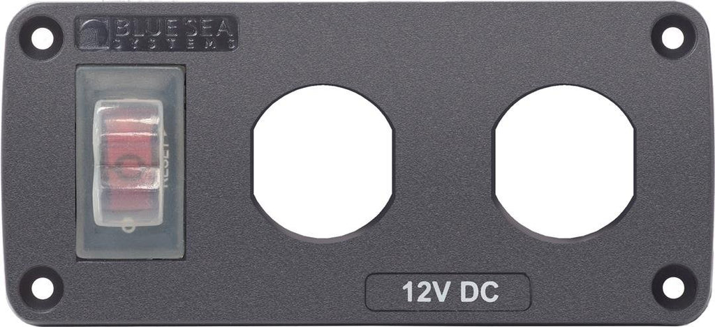 BLUE SEA 4364-BSS PANEL ACC H2O 2 SOCKET BLANK