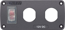 Load image into Gallery viewer, BLUE SEA 4364-BSS PANEL ACC H2O 2 SOCKET BLANK