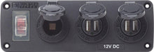 Load image into Gallery viewer, BLUE SEA 4365-BSS PANEL ACC H2O 2 USBS &amp; SCKT