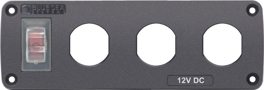 BLUE SEA 4367-BSS PANEL ACC H2O 3 SOCKET BLANK