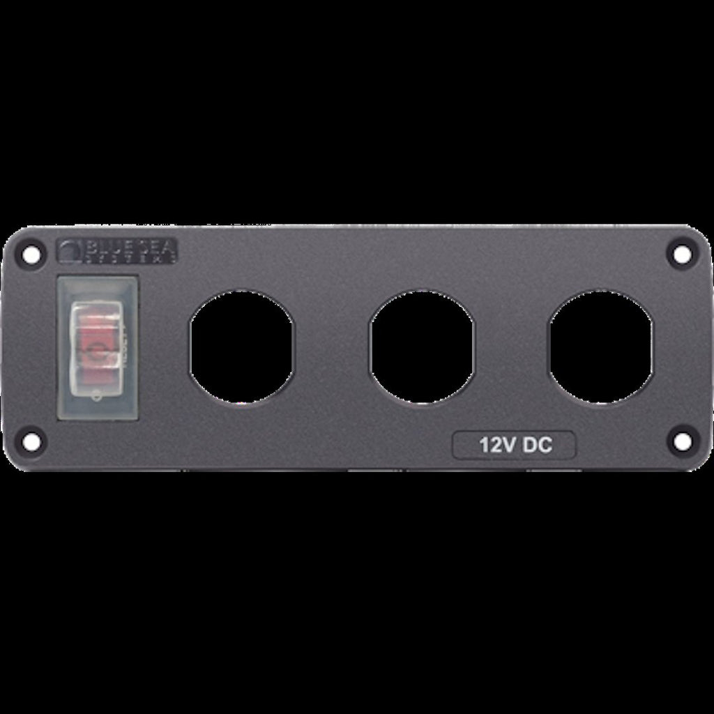 BLUE SEA 4367 PANEL ACC H2O 3 SOCKET BLANK