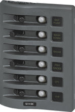 Load image into Gallery viewer, BLUE SEA 4376-BSS PANEL WD 12VDC CLB 6POS GRAY