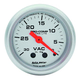 AutoMeter 4384 Traditional incandescent lighting illuminates around the perimeter of the dial