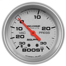 Load image into Gallery viewer, AutoMeter 4403 Traditional incandescent lighting illuminates around the perimeter of the dial