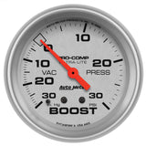 AutoMeter 4403 Traditional incandescent lighting illuminates around the perimeter of the dial