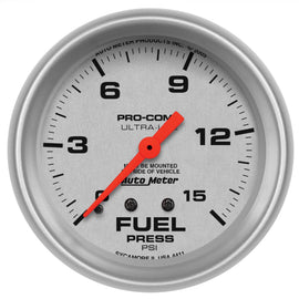 AutoMeter 4411 Traditional incandescent lighting illuminates around the perimeter of the dial