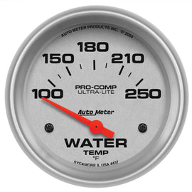 AutoMeter 4437 Traditional incandescent lighting illuminates around the perimeter of the dial