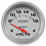AutoMeter 4491 Traditional incandescent lighting illuminates around the perimeter of the dial