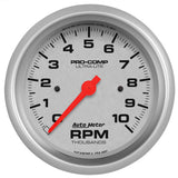 AutoMeter 4497 Traditional incandescent lighting illuminates around the perimeter of the dial
