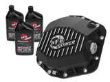 aFe Power 46-71291B Pro Series Rear Differential Cover Black w/ Machined Fins & Gear Oil