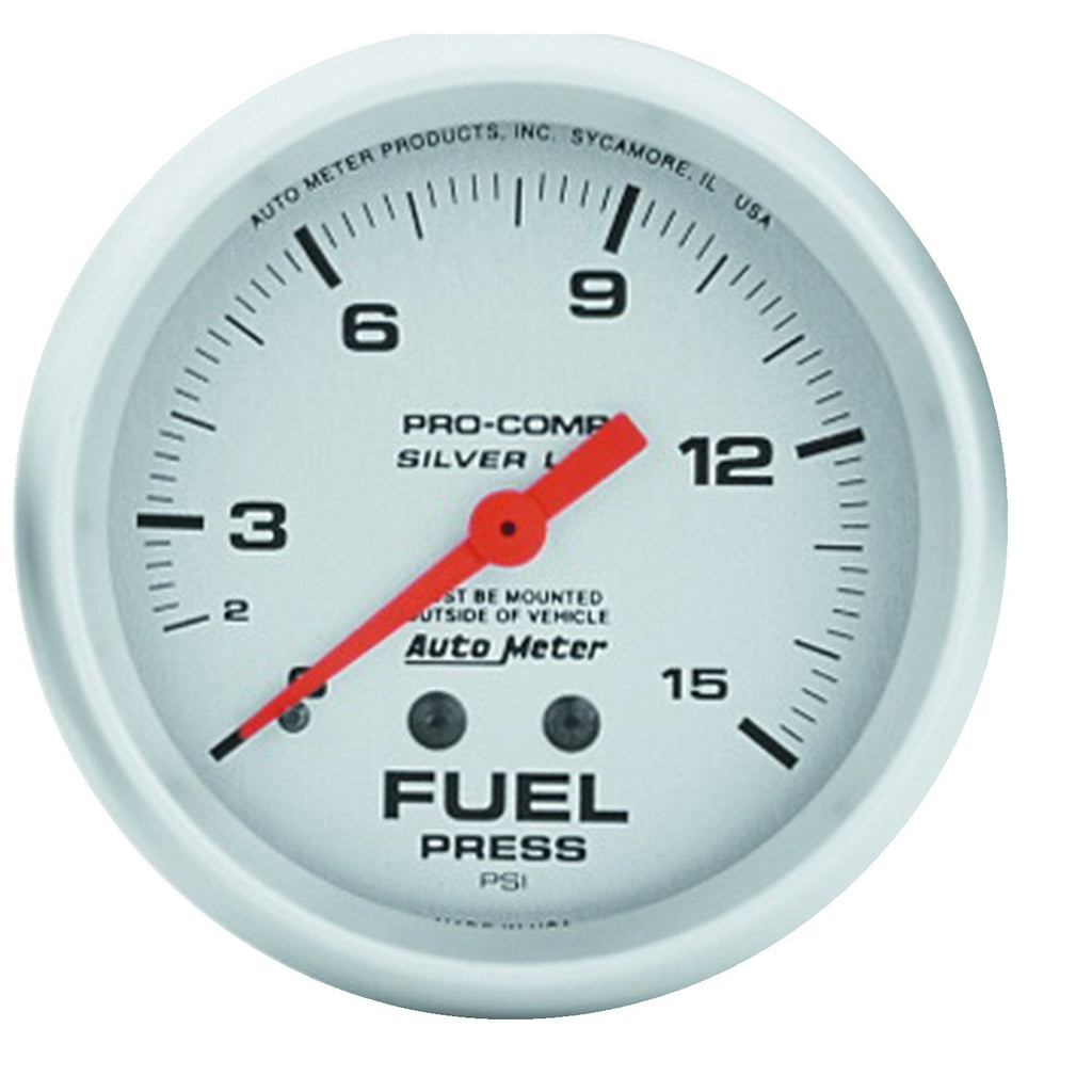 AutoMeter 4611 Traditional incandescent lighting illuminates around the perimeter of the dial