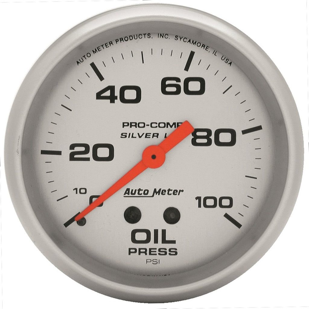 AutoMeter 4621 Traditional incandescent lighting illuminates around the perimeter of the dial