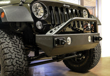 Load image into Gallery viewer, 07-18 Wrangler JK RockGuard Explorer Front Bumper w/ Hoop Offset Drum Winch TeraFlex