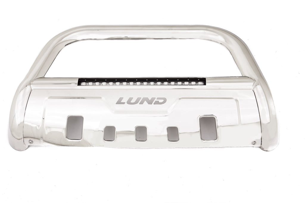 Lund 47021215 Bull Bar with LED Light Bar - Stainless Steel