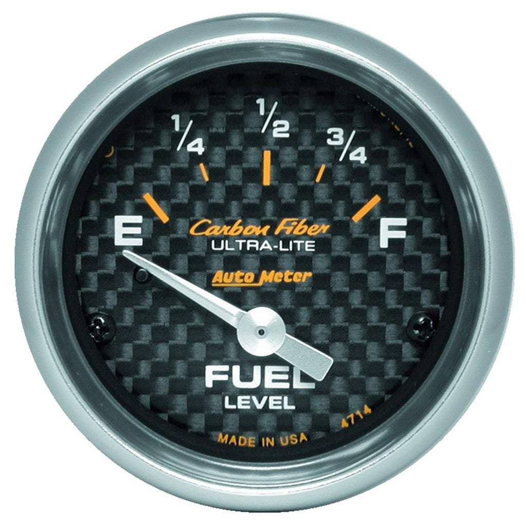 AutoMeter 4714 Traditional incandescent lighting illuminates around the perimeter of the dial