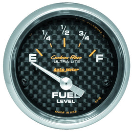 AutoMeter 4716 Traditional incandescent lighting illuminates around the perimeter of the dial