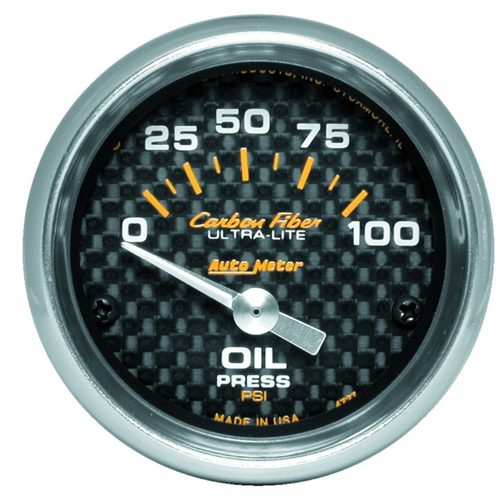 AutoMeter 4727 Traditional incandescent lighting illuminates around the perimeter of the dial