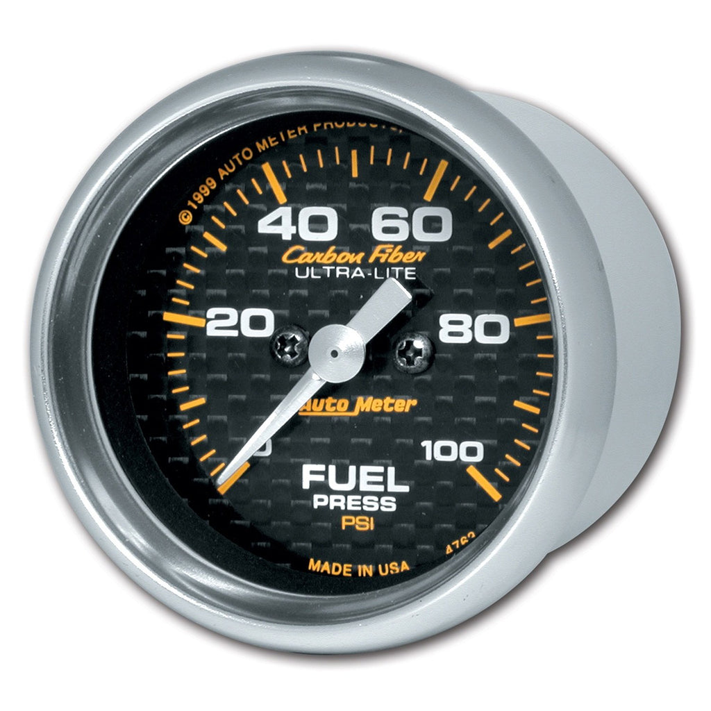 AutoMeter 4763 Traditional incandescent lighting illuminates around the perimeter of the dial