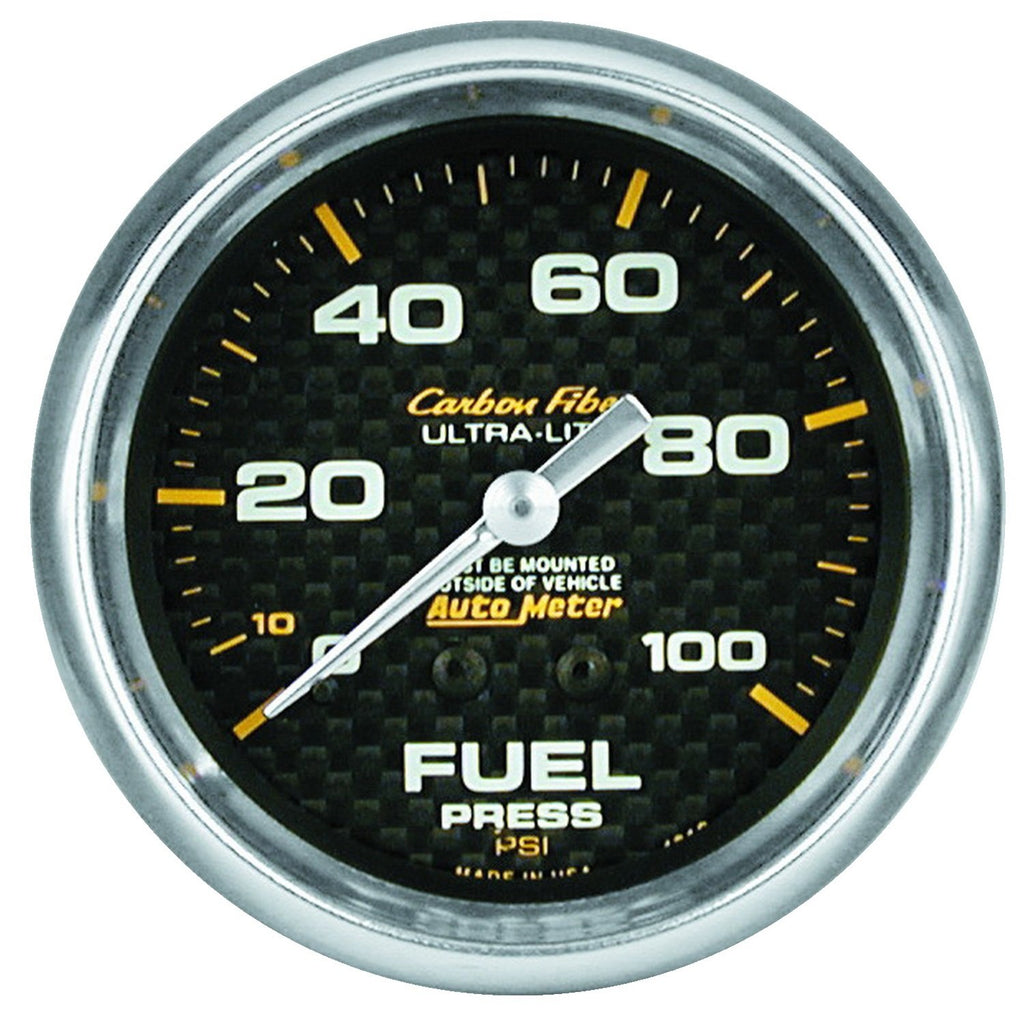 AutoMeter 4812 Traditional incandescent lighting illuminates around the perimeter of the dial