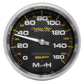 AutoMeter 4889 Traditional incandescent lighting illuminates around the perimeter of the dial