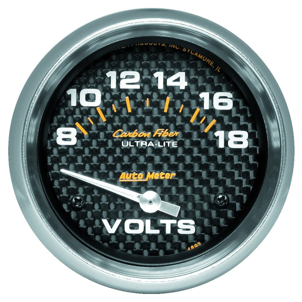 AutoMeter 4891 Traditional incandescent lighting illuminates around the perimeter of the dial