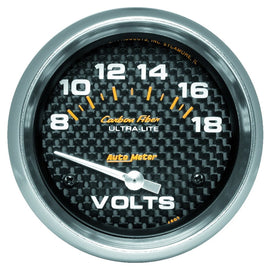 AutoMeter 4891 Traditional incandescent lighting illuminates around the perimeter of the dial