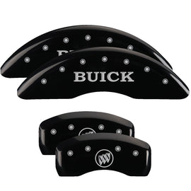 MGP Caliper Covers 49001SBSHBK Set of 4: Black finish, Silver Buick / Buick Shield Logo