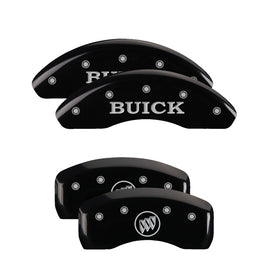 MGP Caliper Covers 49006SBSHBK Set of 4: Black finish, Silver Buick / Buick Shield Logo