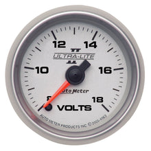 Load image into Gallery viewer, AutoMeter 4991 GAUGE, VOLTMETER, 2 1/16" , 18V, DIGITAL STEPPER MOTOR, ULTRA-LITE II
